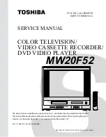 Toshiba MW20F52 Service Manual предпросмотр