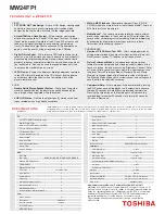 Preview for 2 page of Toshiba MW24FP1 Specifications