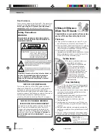 Preview for 2 page of Toshiba MW26H82 Owner'S Manual