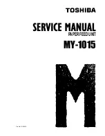 Toshiba MY-1015 Service Manual preview