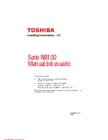 Предварительный просмотр 1 страницы Toshiba NB 105 (Spanish) Manual Del Usuario