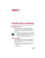 Предварительный просмотр 63 страницы Toshiba NB 105 (Spanish) Manual Del Usuario