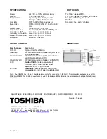 Предварительный просмотр 2 страницы Toshiba OIS40R Specifications