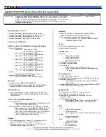 Preview for 1 page of Toshiba P100-ST1072 Specifications