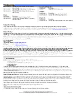 Preview for 3 page of Toshiba P100-ST1072 Specifications