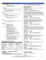 Preview for 2 page of Toshiba P105-S6002 Specifications