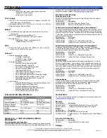 Preview for 2 page of Toshiba P105-S6004 Specifications