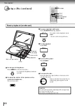 Предварительный просмотр 22 страницы Toshiba P1500 - DVD Player - 8 Owner'S Manual