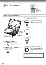 Preview for 22 page of Toshiba P1500 - DVD Player - 8 Owner'S Manual