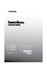 Toshiba P1550LA Owner'S Manual preview