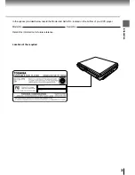 Предварительный просмотр 3 страницы Toshiba P1700 - SD DVD Player Owner'S Manual