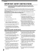 Preview for 4 page of Toshiba P1700 - SD DVD Player Owner'S Manual