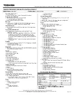 Preview for 1 page of Toshiba P205-S6237 Specifications