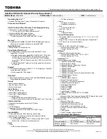 Preview for 1 page of Toshiba P205-S6337 Specifications