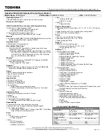 Preview for 1 page of Toshiba P205-S6347 Specifications