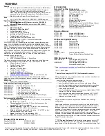 Preview for 2 page of Toshiba P25-S520 Specifications