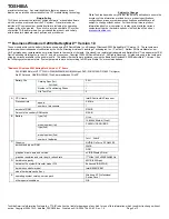 Preview for 3 page of Toshiba P25-S520 Specifications