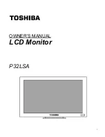 Toshiba P32LSA Owner'S Manual preview