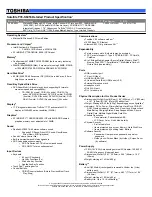 Preview for 1 page of Toshiba P35-S6053 Specifications