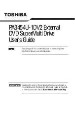 Toshiba PA3454U-1DV2 - External USB 2.0 DVD Super Multi Drive User Manual preview