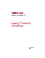 Preview for 1 page of Toshiba PA3686U-1SET User Manual