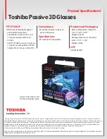 Preview for 2 page of Toshiba Passive 3D Glasses Description