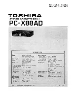 Предварительный просмотр 1 страницы Toshiba PC-X88AD Service Data