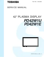 Preview for 1 page of Toshiba PD42W1E Service Manual