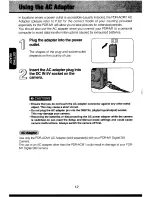 Предварительный просмотр 12 страницы Toshiba PDR-M1 Owner'S Manual