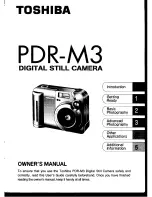 Preview for 1 page of Toshiba PDR-M3 Owner'S Manual