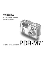 Preview for 1 page of Toshiba PDR-M71 Instruction Manual