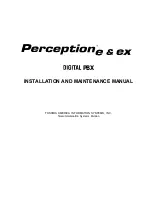 Toshiba Perfecptione Installation And Maintenance Manual preview