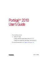 Preview for 1 page of Toshiba Portege 2010 User Manual