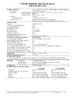 Preview for 3 page of Toshiba Portege 300CT Specification Sheet