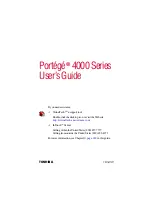 Предварительный просмотр 1 страницы Toshiba Portege 4000 User Manual