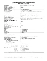 Предварительный просмотр 1 страницы Toshiba Portege 660CDT Specifications
