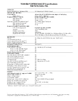 Предварительный просмотр 2 страницы Toshiba Portege 660CDT Specifications