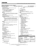 Preview for 1 page of Toshiba Portege A605 Specifications