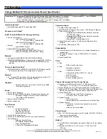 Preview for 1 page of Toshiba Portege M200-S218TD Specifications