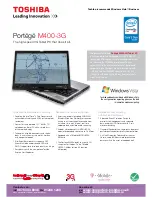 Toshiba Portégé M400-3G Specifications preview