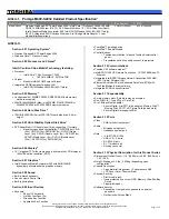 Toshiba Portege M400-S4032 Specifications preview