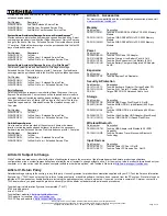 Preview for 3 page of Toshiba Portege M400-ST4001 Series Specifications