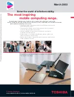 Preview for 3 page of Toshiba Portege R100 Brochure & Specs