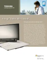 Preview for 1 page of Toshiba Portégé R400-S4835 Characteristics