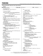 Toshiba Portege R500-S5001 Specification Sheet preview