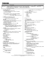 Preview for 1 page of Toshiba Portege R600-S4212 Specifications