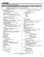 Preview for 1 page of Toshiba Portege R600-S4213 Specifications