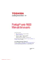 Toshiba Portege R600 (Spanish) Manual Del Usuario preview