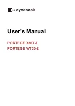 Предварительный просмотр 1 страницы Toshiba PORTEGE WT30-E User Manual