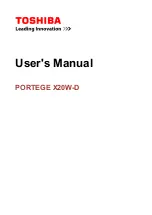 Preview for 1 page of Toshiba PORTEGE X20W-D User Manual